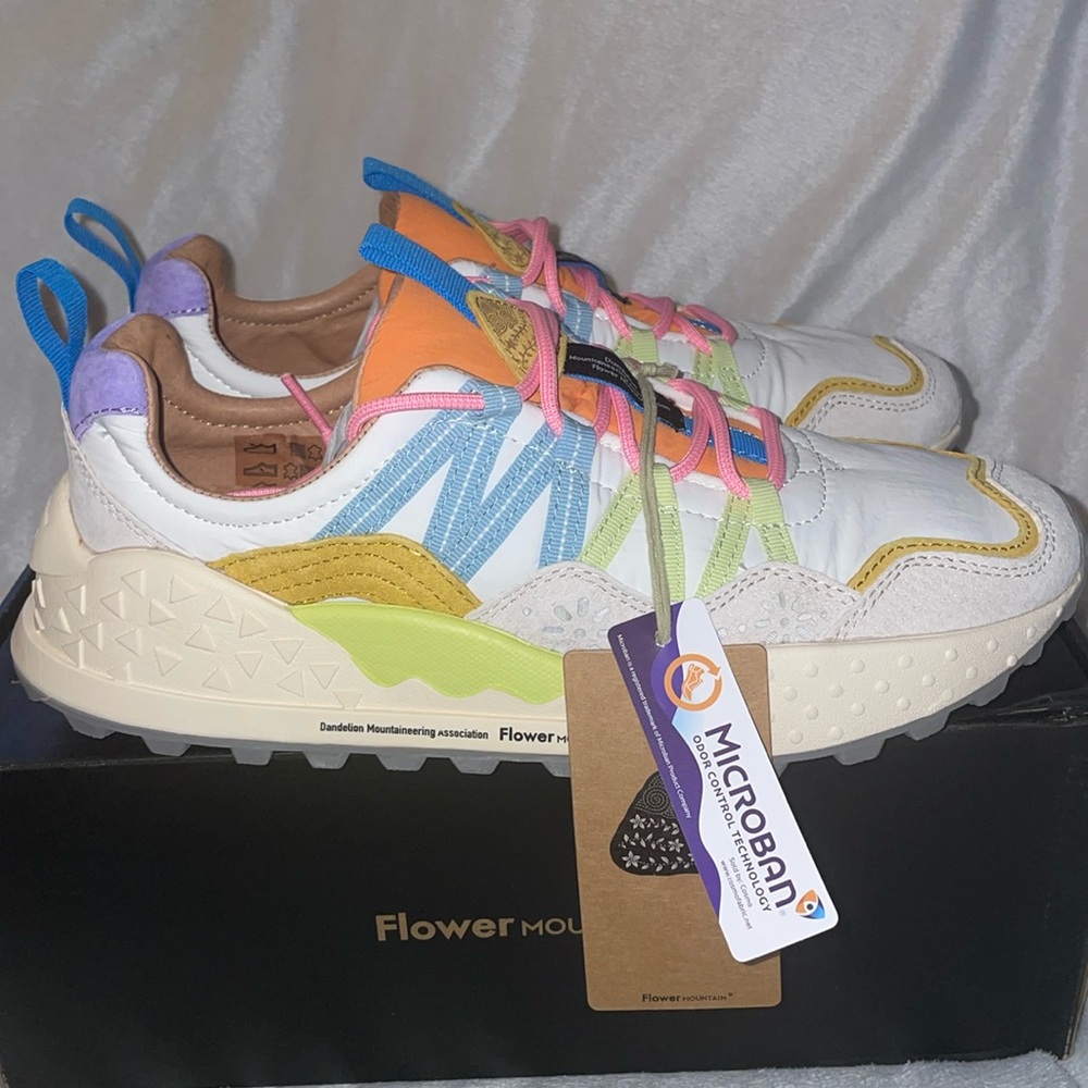 NWT Flower Mountain Washi Sneakers in Beige/White/Multi - Picture 10 of 16